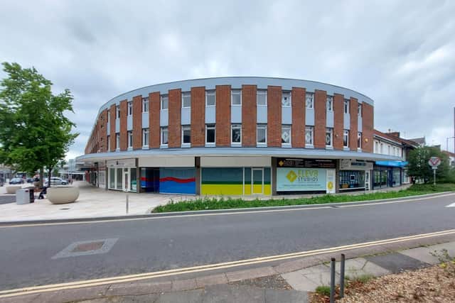 The retail and office units acquired by investors at Allhallows in Bedford