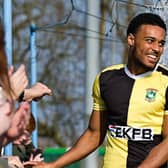 Eagles' new signing Tyrone Lewthwaite playing for Aylesbury United last season  Picture by Mike Snell