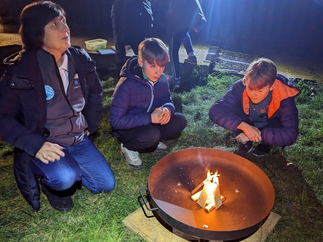 Sat around the fire