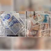 The drugs and cash found during the police raid