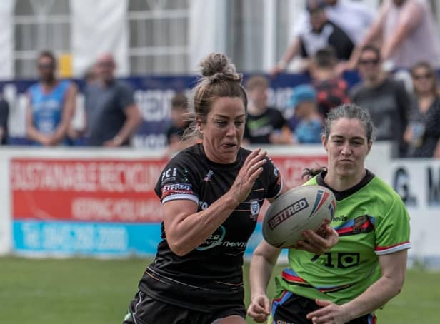 Caroline Collie scored six tries for Bedford Tigers and is training with the England squad