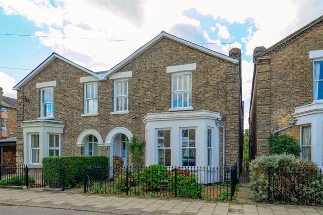 This house in Glebe Road, Bedford, was reduced by 3.4% in October. It's on the market with offers of over £850,000. As well as four bedrooms, this Victorian semi-detached house has two bath/shower rooms and a kitchen/diner