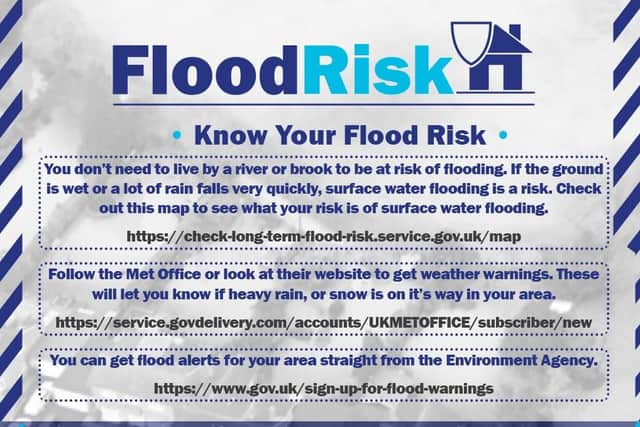 Flood Week Graphics. Image supplied by Bedford Borough Council