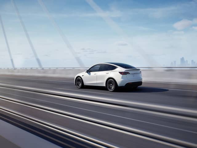 Tesla Model Y on the road. Photo: TESLA