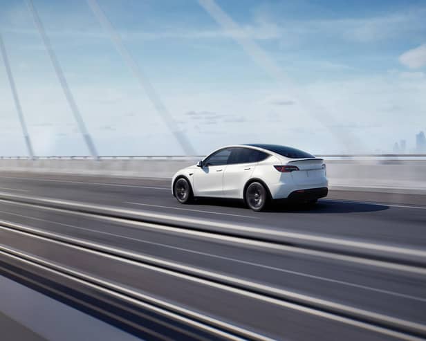 Tesla Model Y on the road. Photo: TESLA