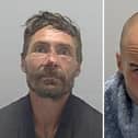 Pictured above are Anthony Hall, left, and  Darren Worton who have been jailed as part of a crackdown on high street crime in Bedford