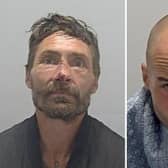 Pictured above are Anthony Hall, left, and  Darren Worton who have been jailed as part of a crackdown on high street crime in Bedford