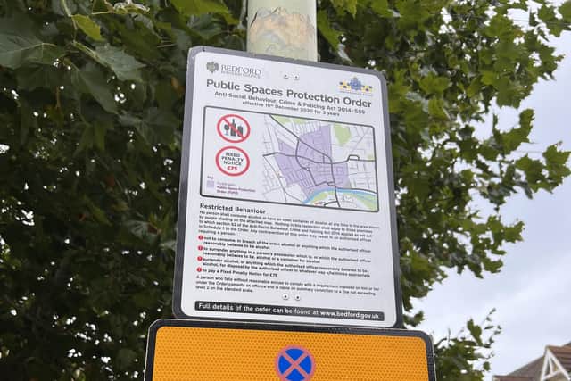 One of the Public Space Protection Order signs at Roff Avenue