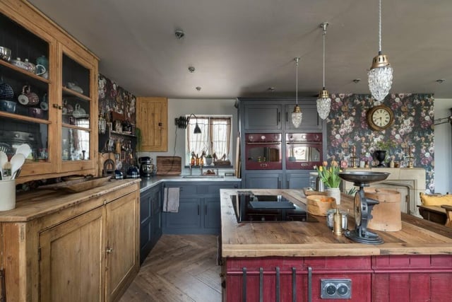 Kitchen furniture and other fitted cupboards are handmade from reclaimed pieces, hiding all the white goods you need, and providing the perfect backdrop for those high-end appliances on show