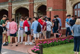 Bedford School boys pick up their A-level results