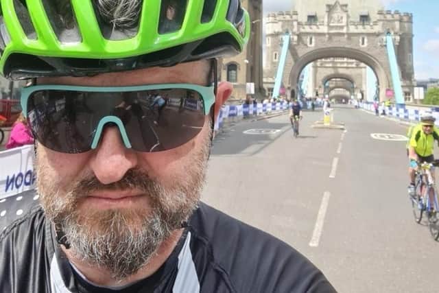 Paul Connolly, pictured after finishing RideLondon 2022