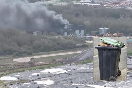Recyclingabholung in Central Bedfordshire nach Brand in ...