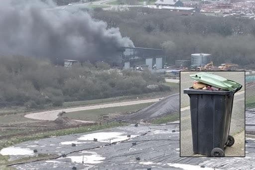 Recyclingabholung in Central Bedfordshire nach Brand in ...