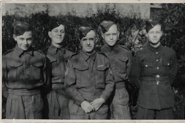 Stanley Moules (Eileen's Husband), with his 3 brothers, Charlie, John &amp; Peter and their Father, Fred
