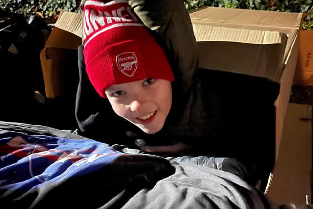 The Scouts kicked off their fundraising with cardboard box sleepout