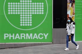 A pharmacy sign