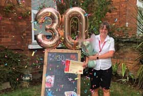 Margaret celebrating her 30 year anniversary at Lavenders Day Nursery