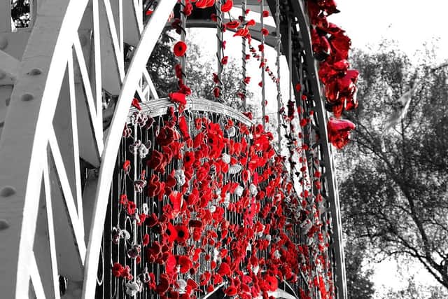Poppy bombing in Bedford in 2018 - Photo Jellypics photography