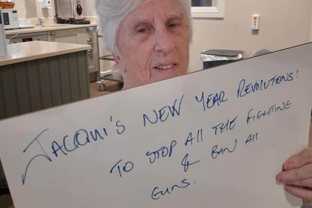 Jacqueline Fryer calls for peace and no guns