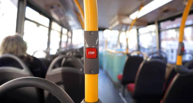 File image of the inside of a bus.