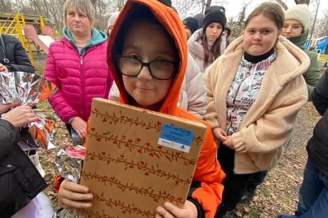 Children In Borova receive their presents