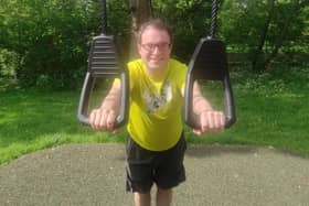 Councillor Henry Vann at the new outdoor gym