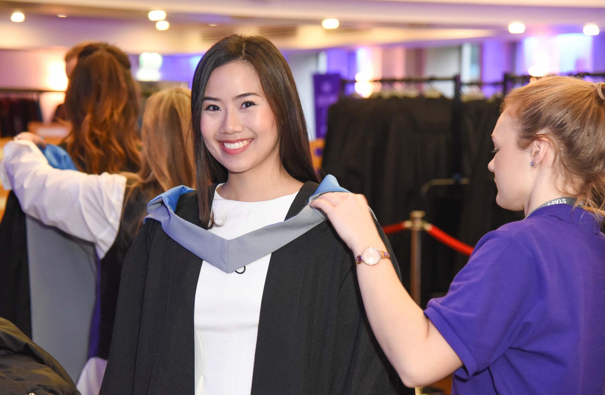 Bedford business creates FIRST carbon neutral graduation gown for