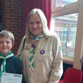 Nicky with one of the scout group