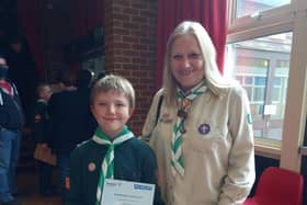 Nicky with one of the scout group