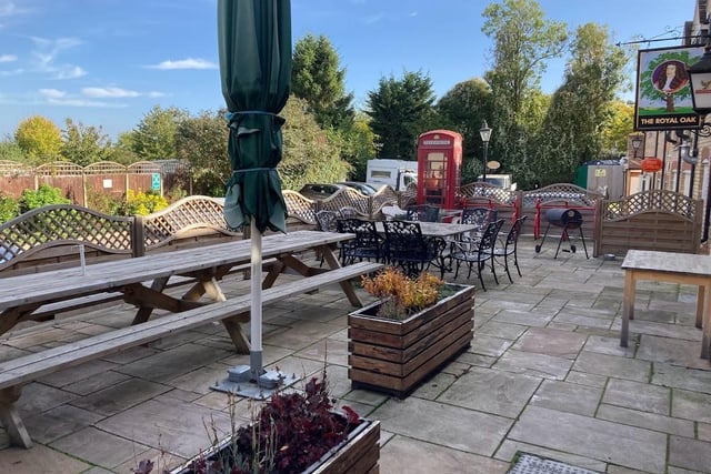 There is an outdoor seating area to the rear of the pub that is shared by the restaurant business