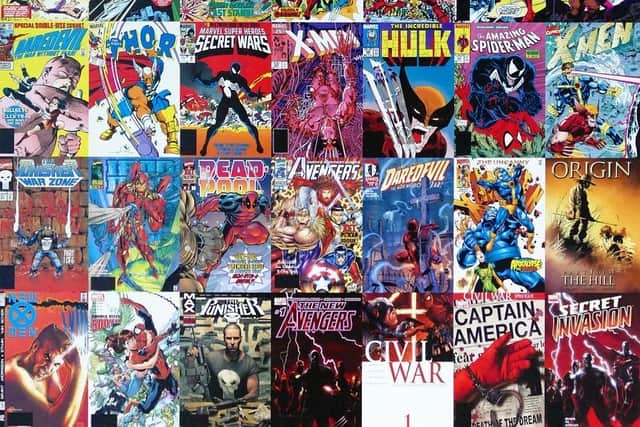 The focus is squarely on comics at NICE. Pictured - a selection of Marvel titles.