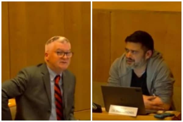 Left: Councillor Graeme Coombes and Right: Councillor Paul Edmonds pictured at the meeting on March 20.