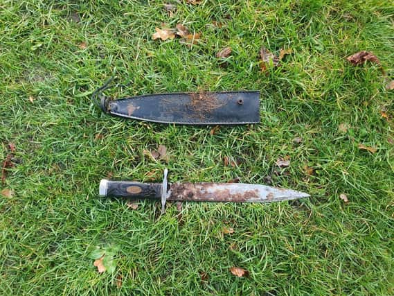The dumped knife (Picture: Bedford Community Policing Team)