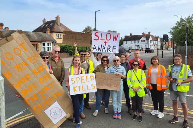 Residents claim that speeding is dangerous, anti-social and it has to stop. There was a one minute silence at noon to remember the 1,711 deaths on UK roads last year
Pic: Supplied by Cllr Lucy Bywater