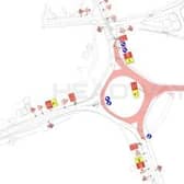 Graphic showing the planned roundabout closures