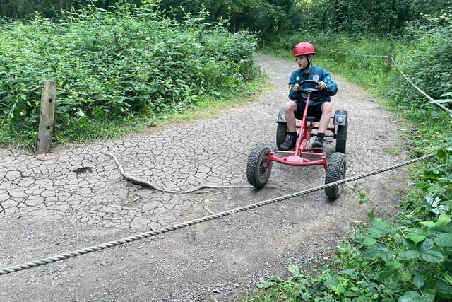A Scout on a go-cart