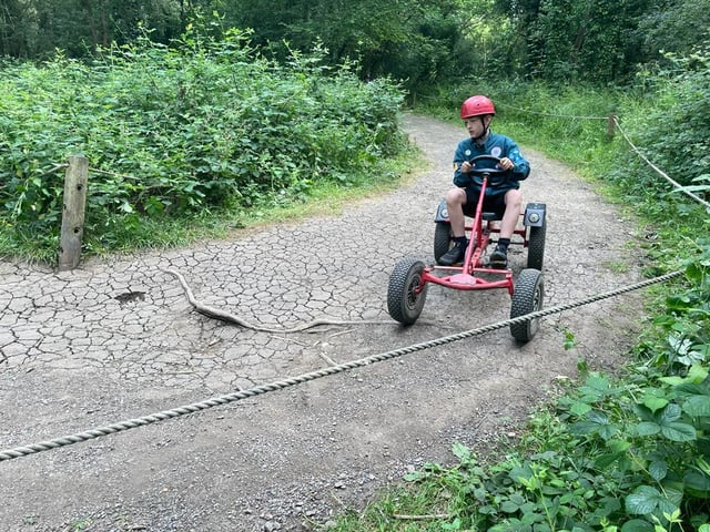 A Scout on a go-cart