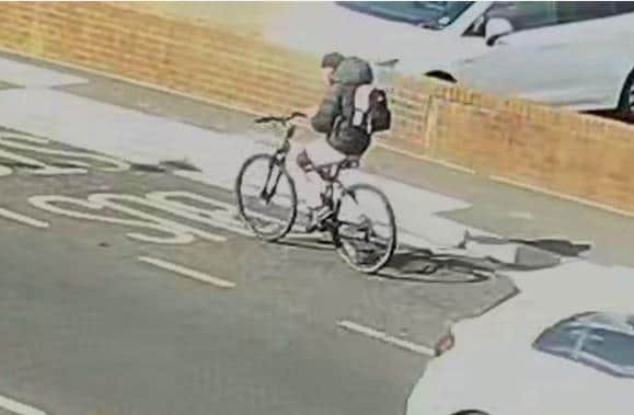 CCTV image of Kameron Campbell travelling to Palgrave Road