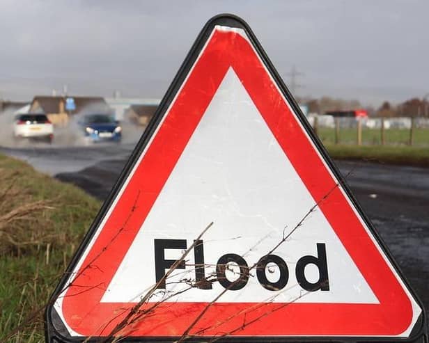 Flood sign. Image courtesy of Falkirk Council