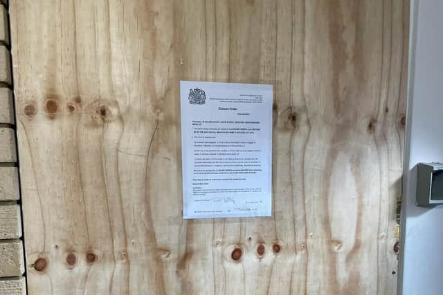 The three-month closure order at a property in Union Street, Bedford (Picture: Bedford Community Policing Team)