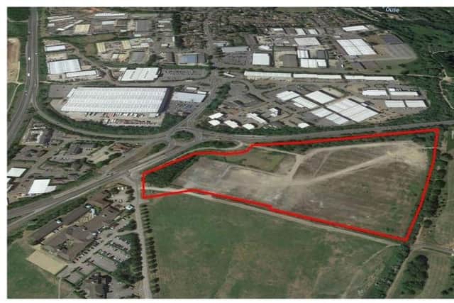 Where the business park will go if it gets the go-ahead