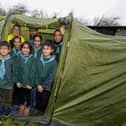 The Scouts with their brand new tent