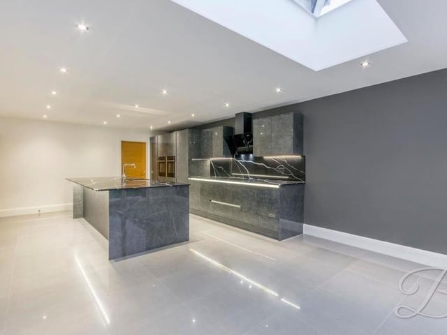 Factored in to the design of the kitchen is plenty of space to set up a dining area. Next door is a handy utility room, if required.