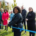 Stonewater's Graham Walker and Olubukola Opawumi cutting the ribbon to open the scheme in New Cardington