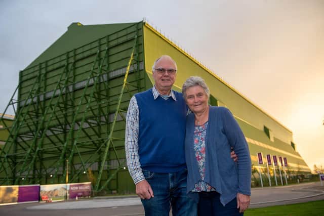 Tony and Linda Burton love living near to the Cardington Hangars