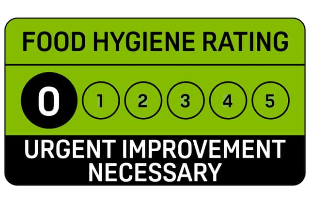 King Kebab, in Tavistock Street, was given a zero rating following a food hygiene inspection on August 13