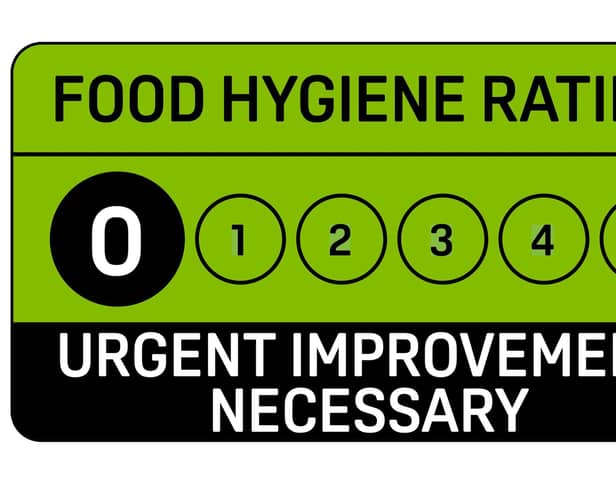 King Kebab, in Tavistock Street, was given a zero rating following a food hygiene inspection on August 13