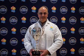 Tony Pompa, of Eat Gelato, with his award