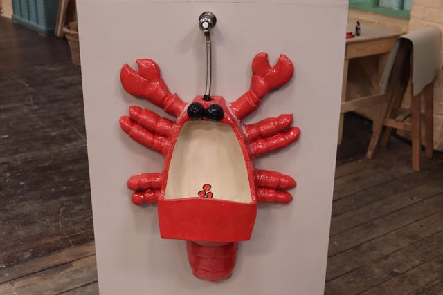 Contestants were asked to make a urinal in Bathroom Week - this is Christine's and it helped win her a place in the Throwdown final which will be broadcast this Sunday