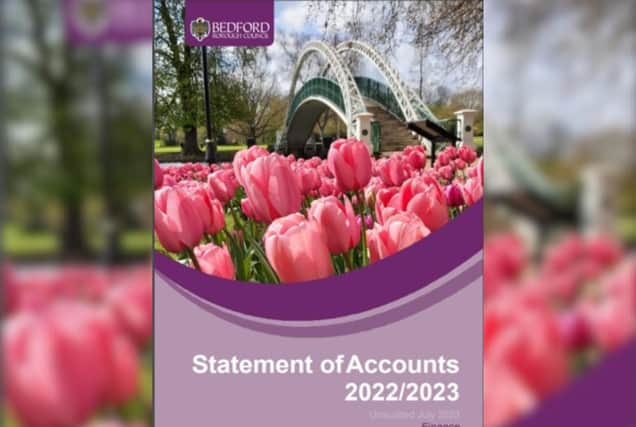 Screenshot Front page for Bedford Borough Council Statement of Accounts 2022/2023